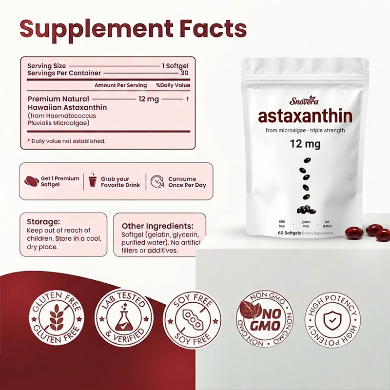 Snovera Astaxanthin 12mg Softgel