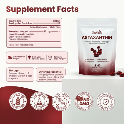 Snovera Astaxanthin 12mg Softgels